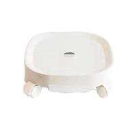 Giwnhvx Pallet per piante, vaso da fiori rotondo con rotolo, supporto per piante con ruote e contenitore per l'acqua, bianco
