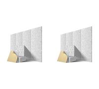 Giwnhvx Pannelli acustici autoadesivi, confezione da 24, 30,5 x 30,5 x 1,1 cm, imbottitura fonoassorbente, per la casa, grigio