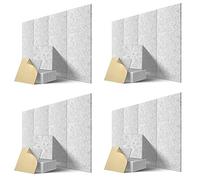 Giwnhvx Pannelli acustici autoadesivi, confezione da 48, 30,5 x 30,5 x 1,1 cm, imbottitura fonoassorbente, per la casa, grigio