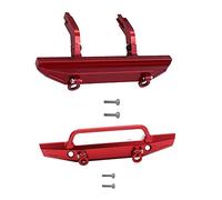 Giwnhvx Paraurti anteriore posteriore in metallo per 1/18 RC Crawler Car TRX4-M TRX4M parti di aggiornamento, rosso