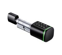 Giwnhvx Password Swipe Card Blocco Intelligente APP Bluetooth Sblocco Antifurto Impronte Digitali Sostituzione Cilindro, A