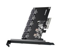 Giwnhvx PCIe a 5 Porte 3 III 3.0 6Gbps SSD Adattatore PCI-E PCI Express X1 Scheda Controller Scheda di Espansione Supporto X4 X8 X16