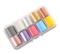 Giwnhvx Pellicola di Trasferimento Colorata Pasta Per Unghie 10 Griglia Adesivo Per Unghie Gel Uv Decorazione Arte Unghie Diy 2.5X100Cm 15#