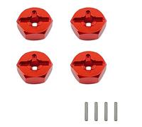 Giwnhvx per A959 A959-B A969 K929 1/18 Accessori di Aggiornamento Auto RC 7Mm A 12Mm Adattatore Esagonale Ruota Combinazione Metal, Rosso