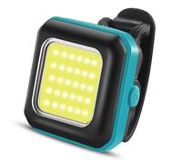 Giwnhvx per bicicletta da montagna per la notte, luce, ricaricabile tramite USB, ultra luminoso, torcia bianca e blu con luce posteriore di avvertimento.