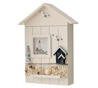 Giwnhvx per da parete, scatola di immagazzinaggio chiavi di casa in legno, modello statua in stile mediterraneo, decorazione della parete della casa