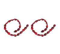 Giwnhvx Perline distanziali in vetro lavorato a forma di coccinella, colore rosso, 15 x 10 mm, 40