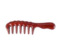 Giwnhvx Pettine per capelli districante a denti larghi in legno per capelli ricci non statico in legno di sandalo naturale