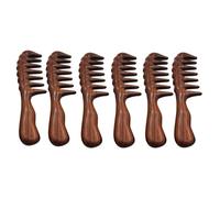 Giwnhvx Pettine per capelli per districare, pettine in legno con denti larghi per capelli ricci, pettine in legno di legno naturale statico