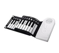 Giwnhvx Pianoforte arrotolato a mano a 49 con altoparlante, pianoforte portatile pieghevole per bambini, strumento didattico pianoforte per principianti,