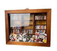 Giwnhvx Piccola Biblioteca in Legno Anti-Ansia, 200 Libri in Miniatura, Scuoti La Tua Ansia, Regali Anti-Stress