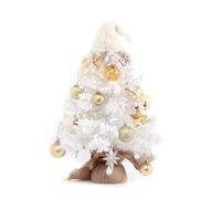 Giwnhvx Piccolo Albero di Natale da Scrivania Mini Decorazione per Albero di Natale con LED Luminoso per Decorazioni Natalizie 2024