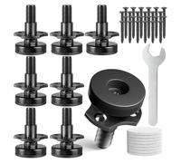Giwnhvx Piedini di livellamento regolabili, 3/8"-16, kit di dadi a T per mobili e tavoli, livellatori per gambe resistenti, confezione da 8