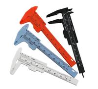 Giwnhvx Piedino a scorrimento in plastica a doppia scala, 0-80 mm, piedino a scorrimento per studente, mini strumento di misura