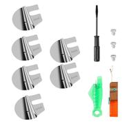 Giwnhvx Piedino per orlo arrotolato da cucito universale per pressione dell'orlo arrotolato per macchina da cucire 6 pezzi, (3/4/5/6/7/8 Mm)