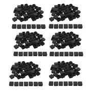 Giwnhvx Piedino per Plastica Plastica Tappo Quadrato Inserto Tubo Nero 20mm X 20mm 300 Pezzi