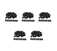 Giwnhvx Piedino per sedia, punta di chiusura in plastica, inserto per tubo nero, 20 x 20 mm, 250 pezzi