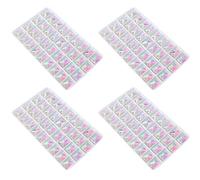 Giwnhvx Pietra Quadrata da Cucire su Pietra Cristallina di Colore AB per Abiti da Cucire con Retro Piatto, 2 Fori, per Realizzare Abiti, 10x14 mm