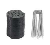 Giwnhvx Pioli da giardino a forma di U con pellicola per unghie fisse, strumenti di fissaggio adatti per il fissaggio di tubi di irrigazione esterni