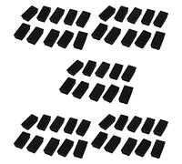 Giwnhvx Plastica rettangolare tubo inserti fine cappuccio di protezione 25 x 50 mm 50 pezzi nero