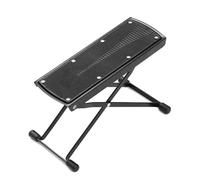 Giwnhvx Poggiapiedi per chitarra Pedale in metallo antiscivolo Cuscino in gomma Piede del letto pieghevole regolabile in altezza a 6 posizioni per accessori per chitarra
