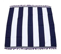 Giwnhvx Poliestere Blu e Striscia Asciugamano da Spiaggia Corpo Tappetino da Appendere a Parete Bagno da Viaggio Asciugamano da Piscina Bandiera Drappo (150 x 150cm)