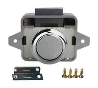 Giwnhvx Pomello a pressione da 26 mm, con pulsante di chiusura, per camper, armadietti, armadietti, porte, cromati