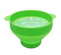 Giwnhvx Popcorn - Secchiello pieghevole in silicone per microonde, facile da usare, per popcorn fai da te, con coperchio, verde