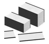 Giwnhvx Porta etichette magnetiche, 10 x 5 cm, con protezioni in plastica trasparente e inserti in carta bianca, 30 set
