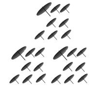 Giwnhvx Portacandele a 8 cm, portacandele in metallo, piatto candela di Natale con picche, 24 pinze, colore: nero