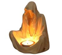 Giwnhvx Portacandele a forma di fantasma, per Halloween, horror, gotico, gotico, spettrale, portacandele horror, bianco