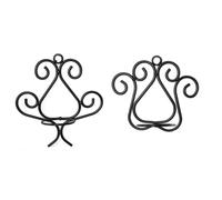 Giwnhvx Portacandele da parete in battuto, decorazione per interni, portacandele neri, applique da parete, supporto per candele, facile da installare, facile da usare