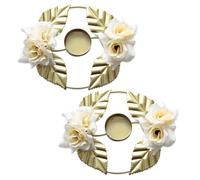Giwnhvx Portacandele da sposa Portacandele floreale Portacandele a fiori per tavoli centrotavola di nozze Portacandele ghirlanda di rose B facile da usare