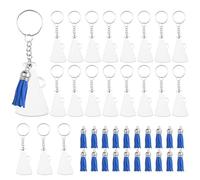 Giwnhvx Portachiavi con nappa, per progetti fai da te, regalo di laurea, 1 set, blu