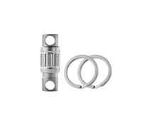 Giwnhvx Portachiavi in lega di titanio High-End Blocco a molla per auto Mini anello rotante universale Fibbia-Grana verticale [sabbiatura]