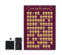 Giwnhvx Poster da Grattare con Date, Foto di per San, Decorazioni per la Stanza Indie, Dei di Coppie di Sfide Avventurose, Rosso Facile da Usare