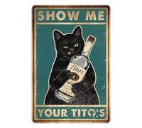 Giwnhvx Poster divertente Your Black Cats Man Cave Segno Vintage Bar Segno Bar Decorazione Murale 150 X 100 cm Installazione Facile