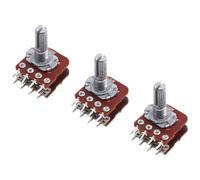 Giwnhvx Potenziometro del volume Maestro a passo Regolabile 3 Pezzi B100K Doppio per Amplificatore Audio Fever, Manico a Forma di Fiore da 20 mm con 8 Pin