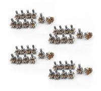 Giwnhvx Potenziometro lineare a doppio albero zigrinato con regolazione superiore, 40 pezzi, 50 K Ohm B50K
