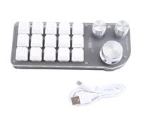 Giwnhvx Programmazione Macro Personalizzato 15 Tasti 3 Manopole Tastiera RGB Copia Incolla Mini Pulsante Photoshop Tastiera da gioco Meccanica Hotswap B Facile da installare Facile da usare