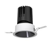 Giwnhvx Proiettore da incasso a attacco profondo antiriflesso con angolo di fascio regolabile. Luce da incasso rotonda in lega di alluminio da 10 W con apertura di 75 mm. Luce neutra da 4000 K.