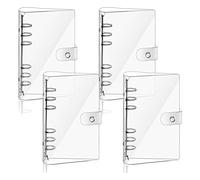 Giwnhvx Raccoglitore A6 trasparente in plastica trasparente morbido PVC 6 anelli raccoglitore di bilancio ricaricabile planner raccoglitore copertura protezione