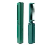 Giwnhvx Raddrizzatore per capelli professionale 2 in 1, pettine per arricciatura, riscaldamento, raddrizzamento agli nocivi, strumenti per parrucchiere-C