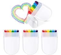 Giwnhvx Rainbow Face Paint Pride Kit di pittura per il corpo e il bastone per il trucco , per le celebrazioni, Cosplay, Compleanno, Forniture per il trucco C