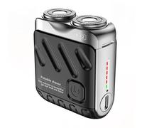 Giwnhvx Rasoio Per Barba, Rasoio Elettrico Ricaricabile Taglio Magnetico Doppio , Mini Rasoio Elettrico Da Viaggio, Nero