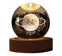 Giwnhvx Regalo di San Lampada con Sfera di Galaxy Lampada 3D Luna Luce Notturna LED USB F