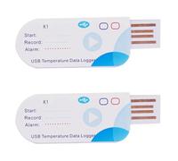 Giwnhvx Registratore dati di temperatura USB 2X 14400 punti rapporto USB 60 giorni IP65 registratore usa e getta