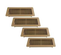 Giwnhvx Registro del pavimento 4x10, confezione da 4 prese d'aria del registro del pavimento, griglie per pavimenti calpestabili in acciaio resistente, griglia decorativa regolabile