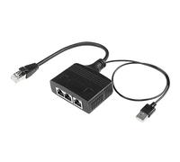 Giwnhvx Rete 1 su 3 Cento Megabit Condividi Rete RJ45 1 a 3 Estensione della Porta di Rete Divisore di Rete Resistente Nero