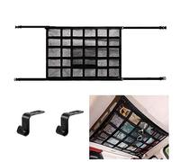 Giwnhvx Rete per bagagli per auto, a doppio strato, per tetto auto, 87 x 65 cm, rete da tetto per soffitto auto, con 2 ganci